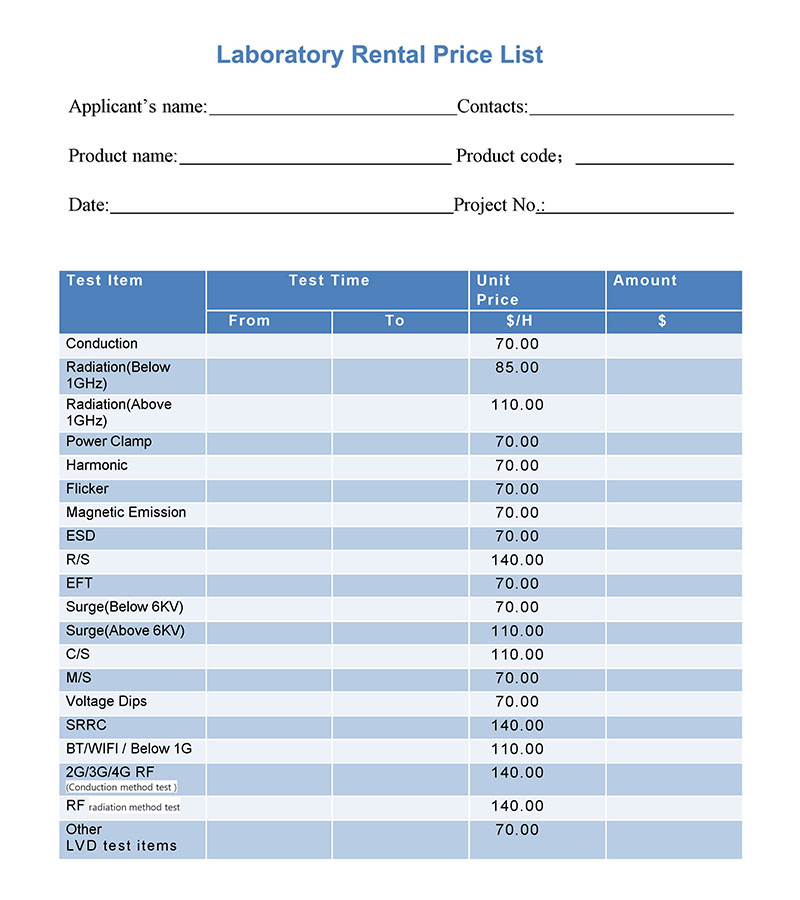 Service de location de laboratoire