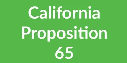 Spécification de la proposition 65 de la Californie